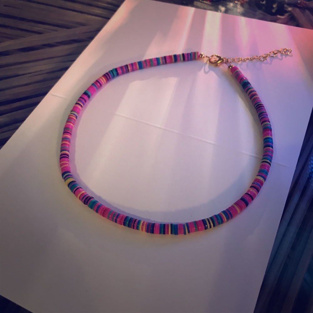 Rainbow choker necklace